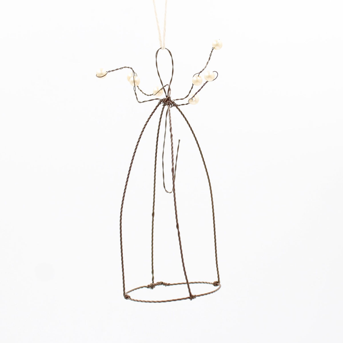 Wire Cloche with Ornament Hanger