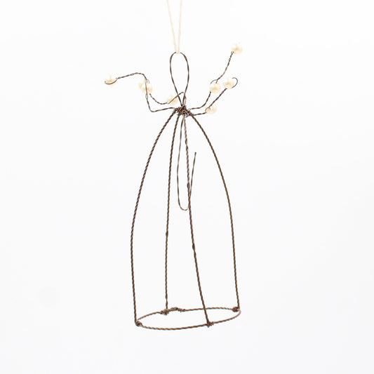 Wire Cloche with Ornament Hanger