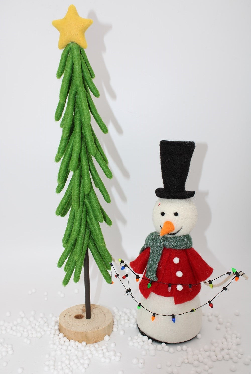Green Felt Tree with Yellow Star