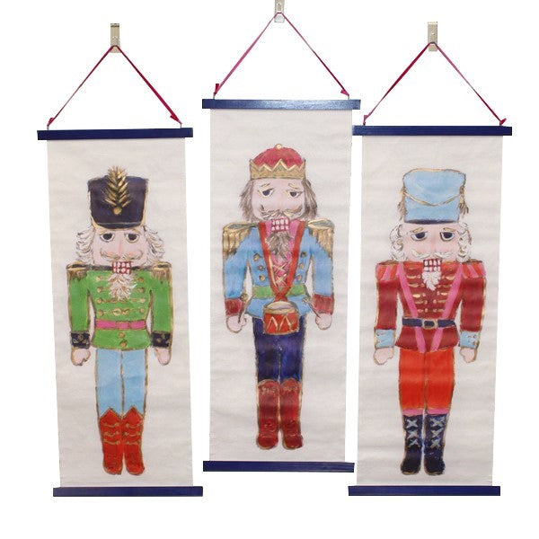 Canvas Banner with Nutcrackers & Gold Finish