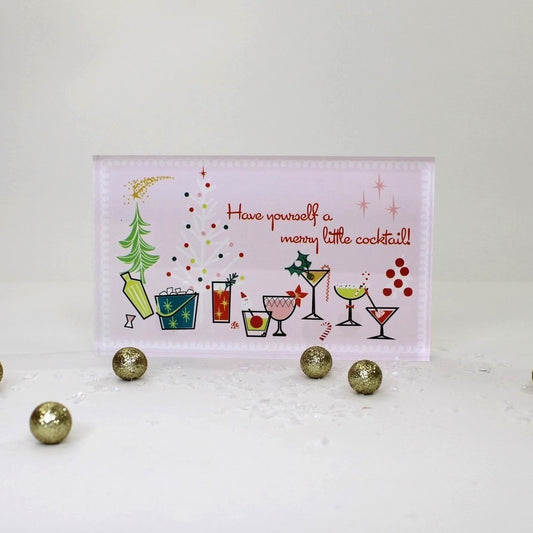 Merry Little Cocktail Acrylic Table Sign