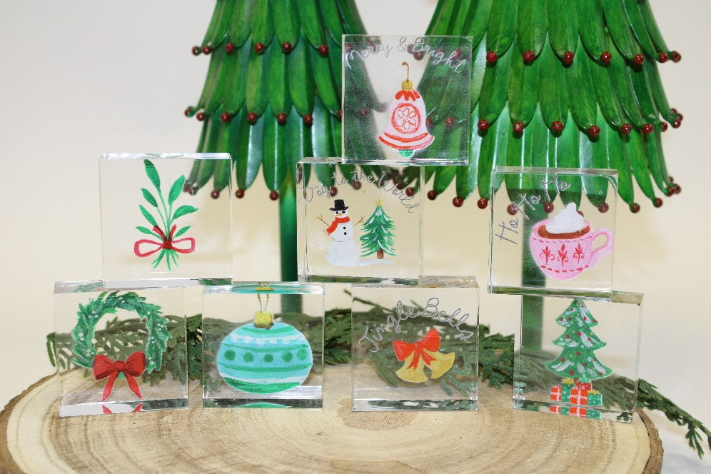 Christmas Icon Acrylic Mini Blocks