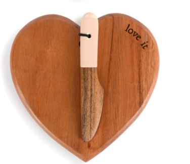 Mini Wood Heart Serving Board
