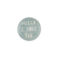 Hello I Love You Mini Round Decoupage Plate