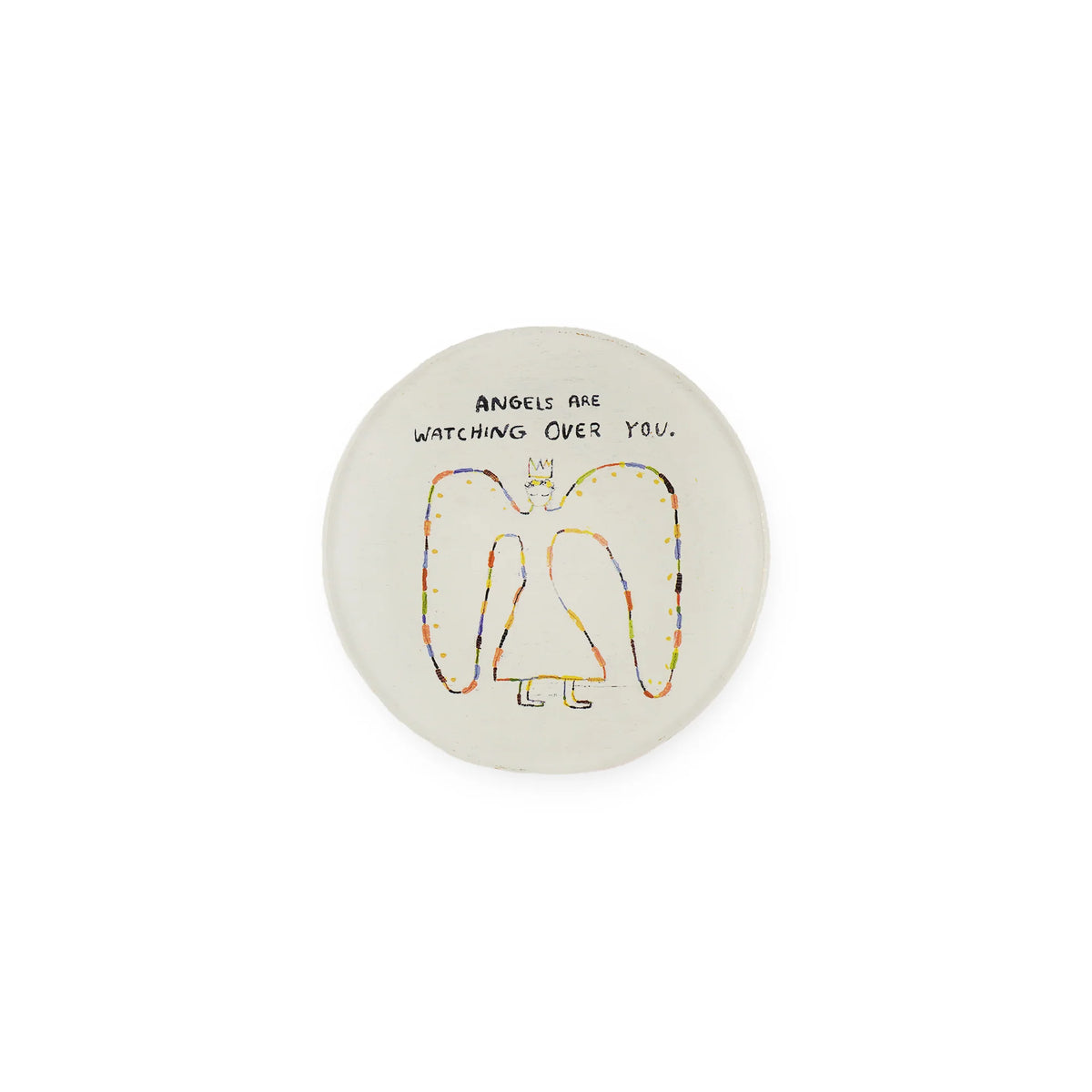 Angels Are Watching Mini Round Decoupage Plate