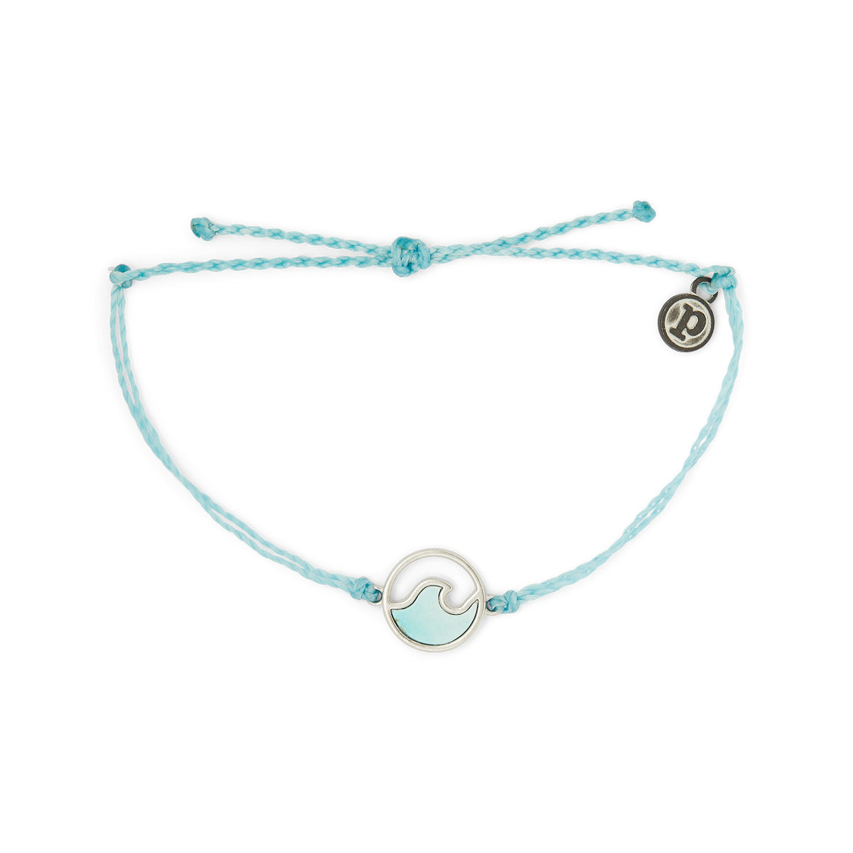 Crystal Blue Stone Wave Bracelet Silver