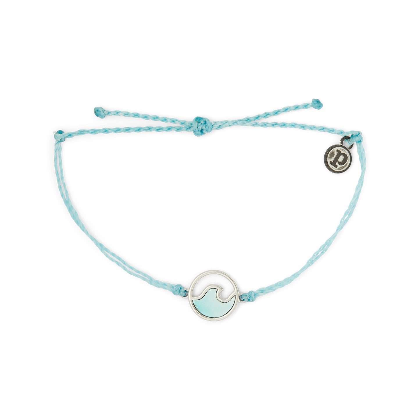 Crystal Blue Stone Wave Bracelet Silver