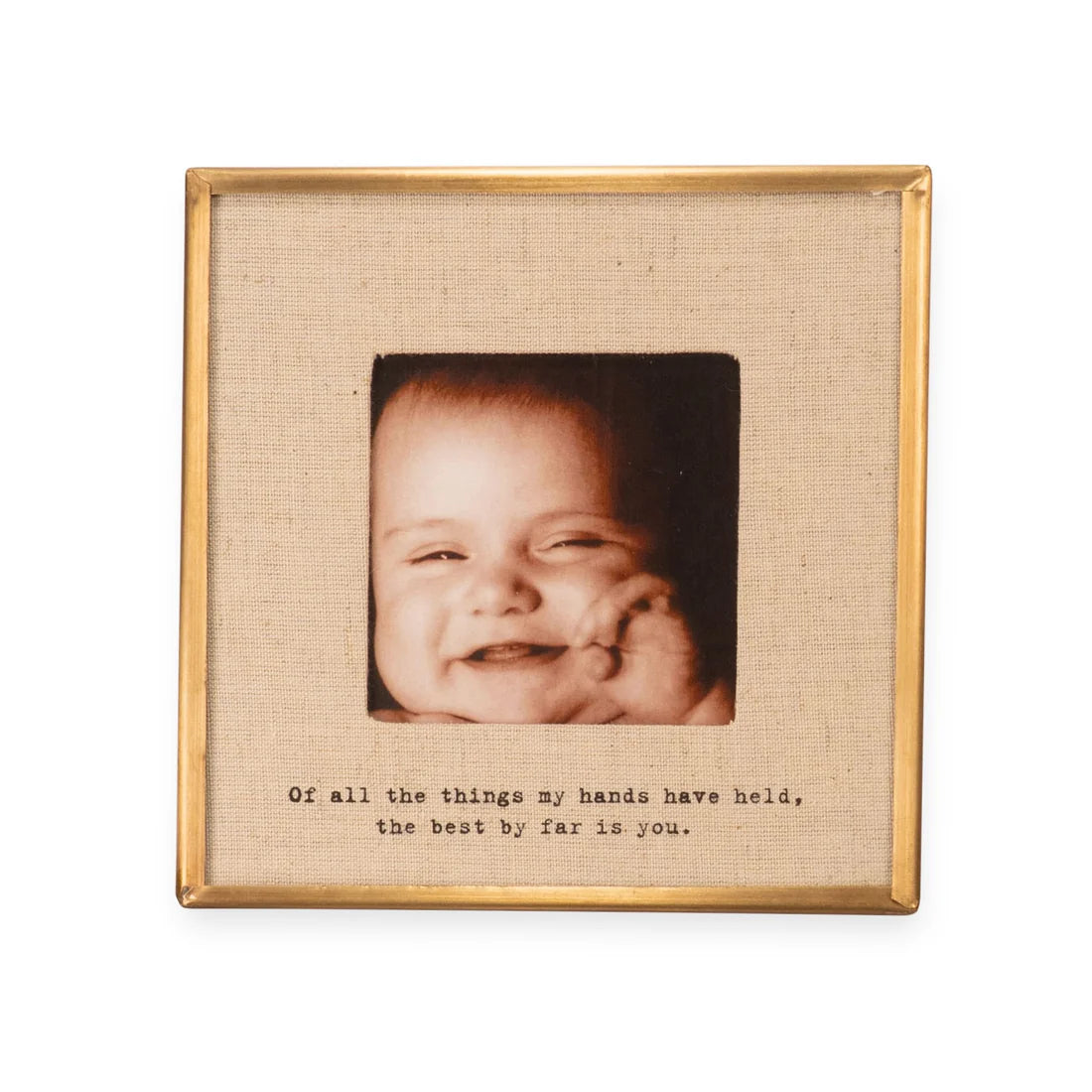 Square Brass Linen Frames