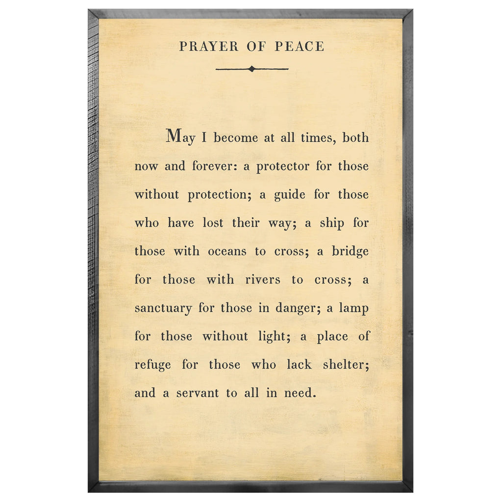 Prayer of Peace - Poetry Collection Art Print