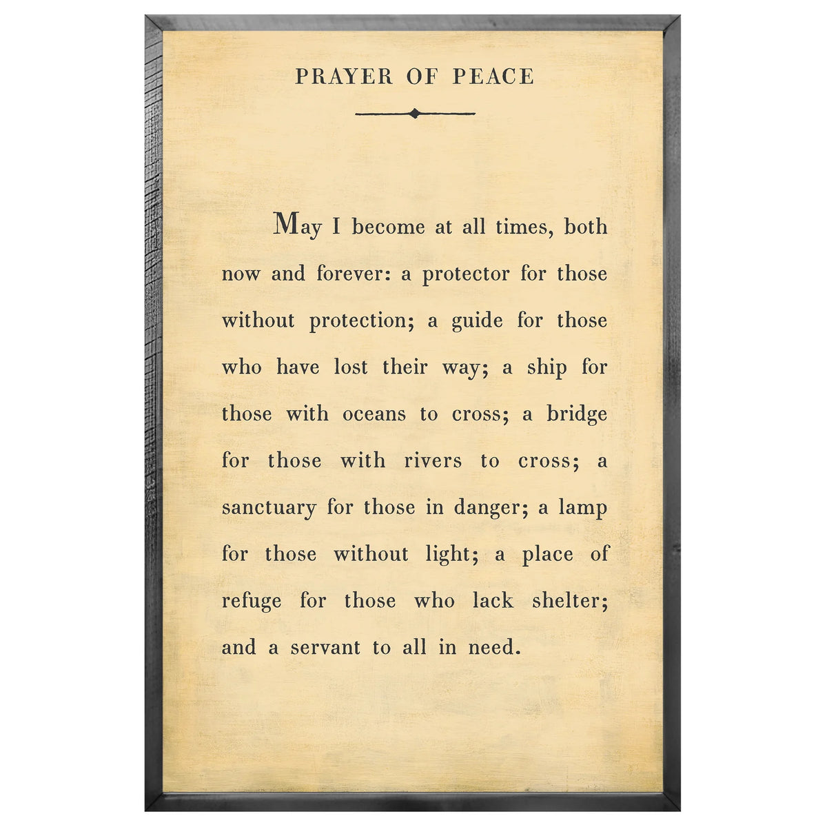 Prayer of Peace - Poetry Collection Art Print
