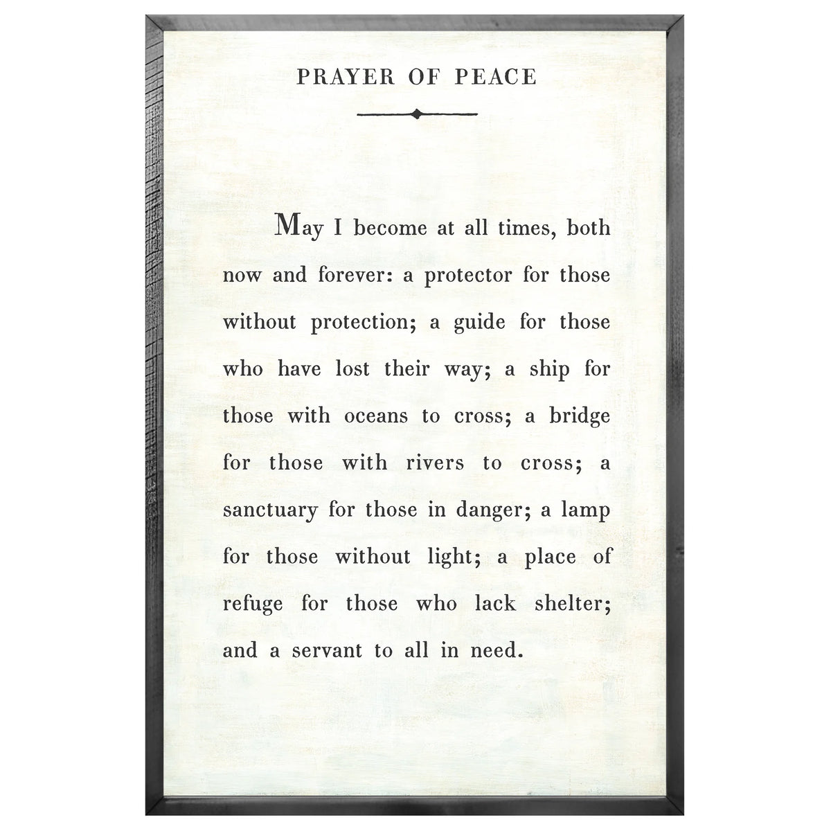Prayer of Peace - Poetry Collection Art Print