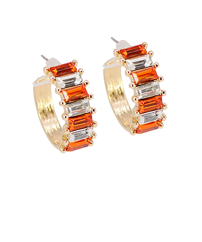 Baguette Glass Hoops