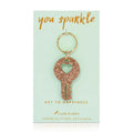 Gold Glitter Keychain - Key