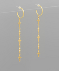 Cross & Chain Mix Drop Earring