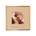 Square Brass Linen Frames
