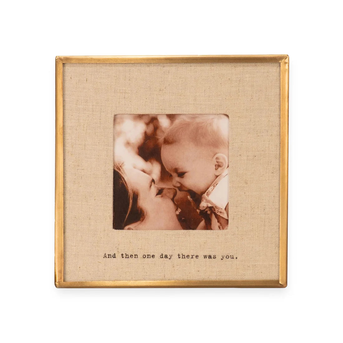 Square Brass Linen Frames