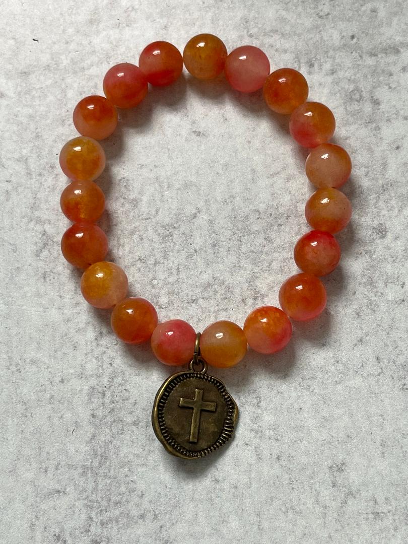 Cross Charm Beaded Bracelets