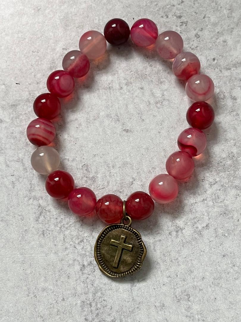 Cross Charm Beaded Bracelets