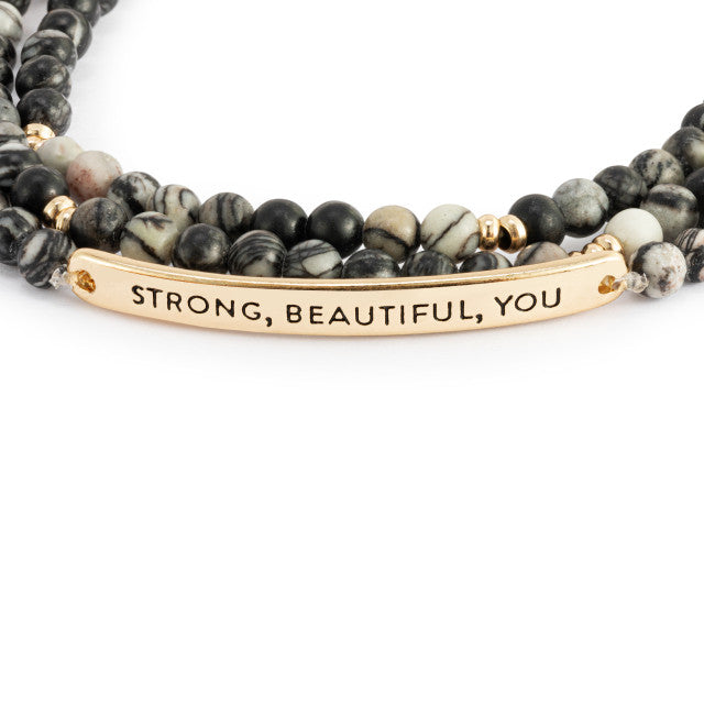 Wrap Bracelet / Necklace - Black Mix