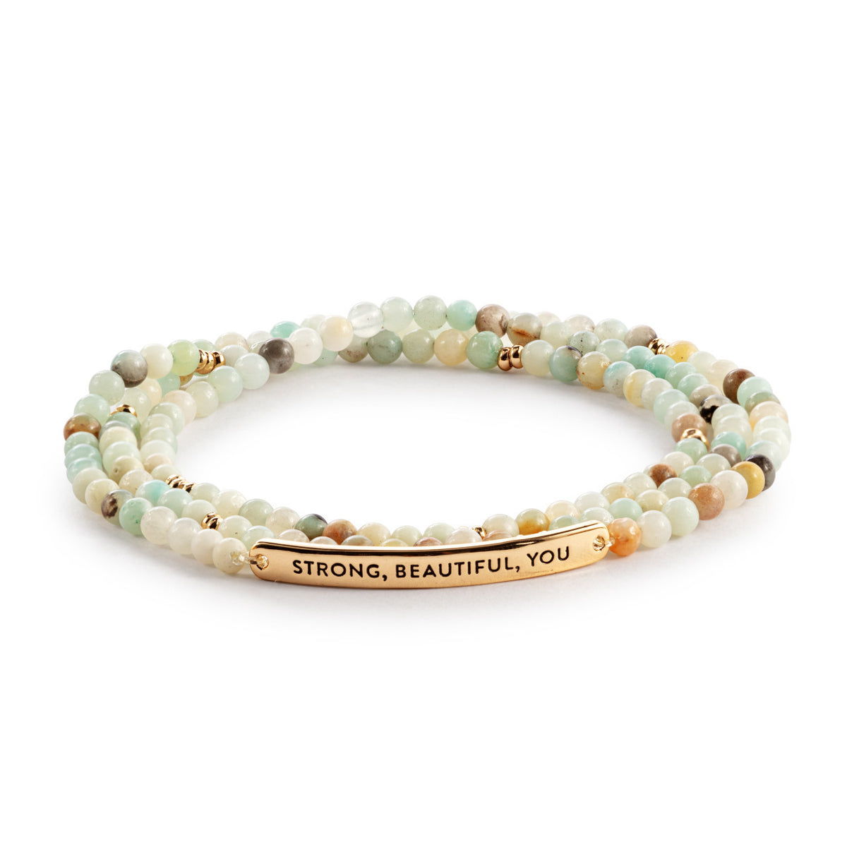 Wrap Bracelet / Necklace - Green Mix