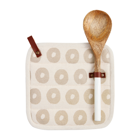 Natural Pot Holder Spoon Set