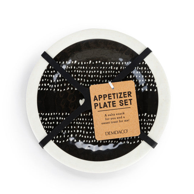 Hearts Melamine Appetizer Plate Set