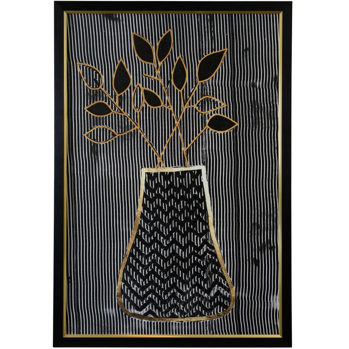 Oscillate Floral Textured Frame Prints