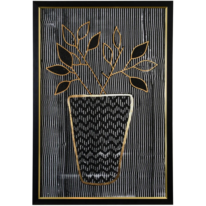 Oscillate Floral Textured Frame Prints
