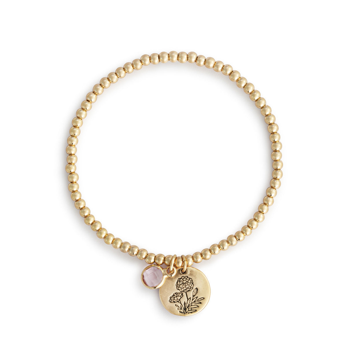 Birthstone Charm Bracelet - October