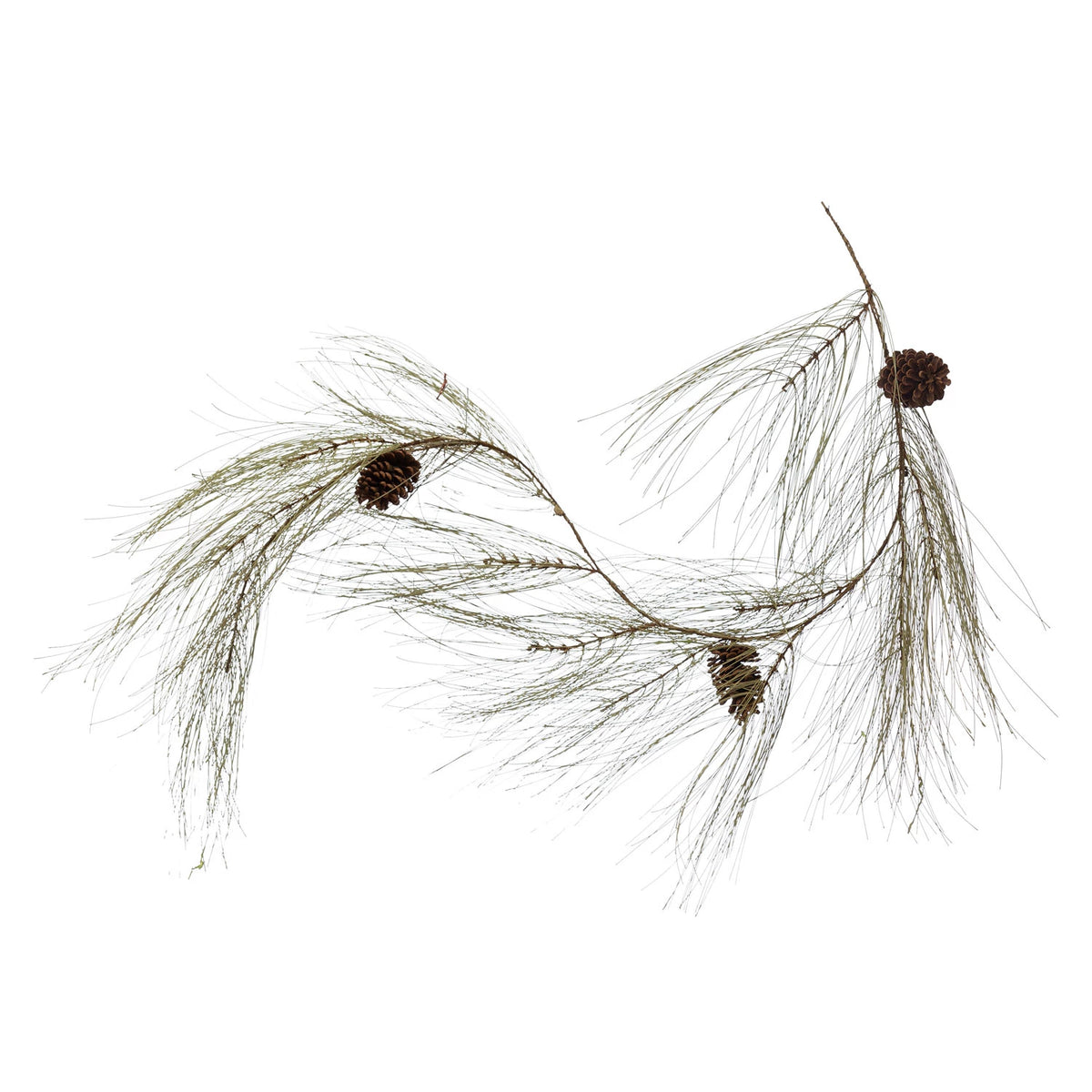 Faux Long Needle Pine Garland w/ Pinecones