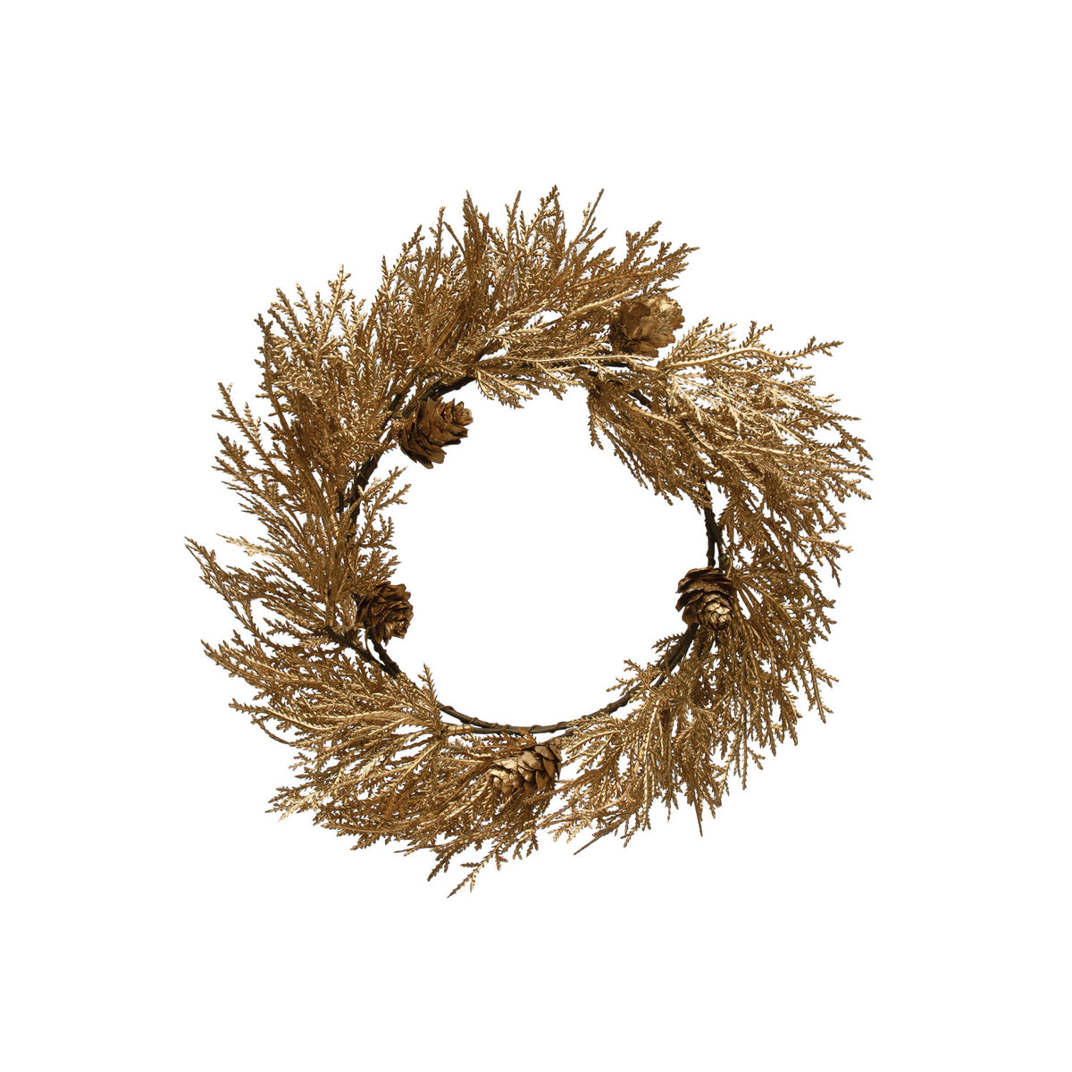 Gold Leaf & Pinecone Wreath