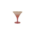 Pink Cocktail Glass with Gold Color Rim
