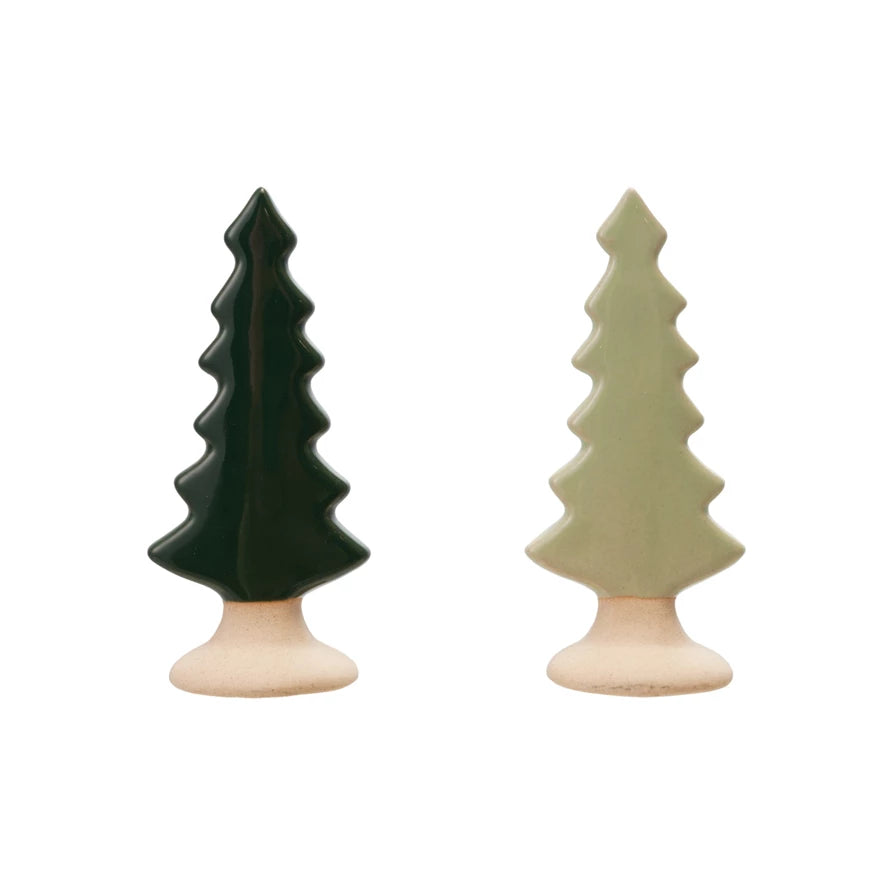 Stoneware Tree with Unglazed Base