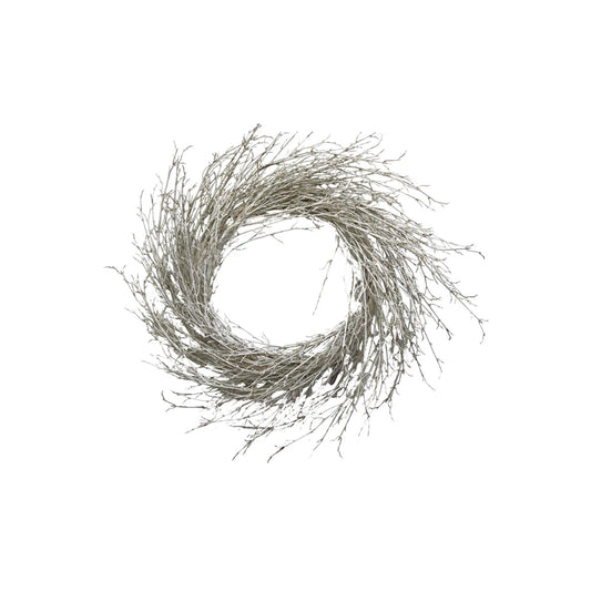 Round Faux Birch Branch Wreath