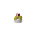 Hand-Painted Christmas Stoneware Shaped Taper Holder