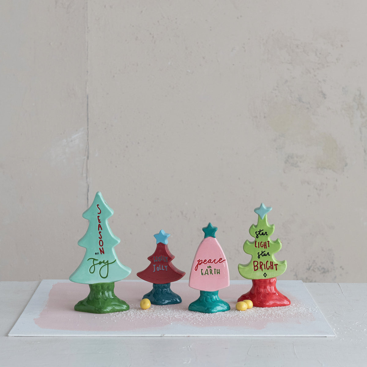Hand-Painted Stoneware Tree