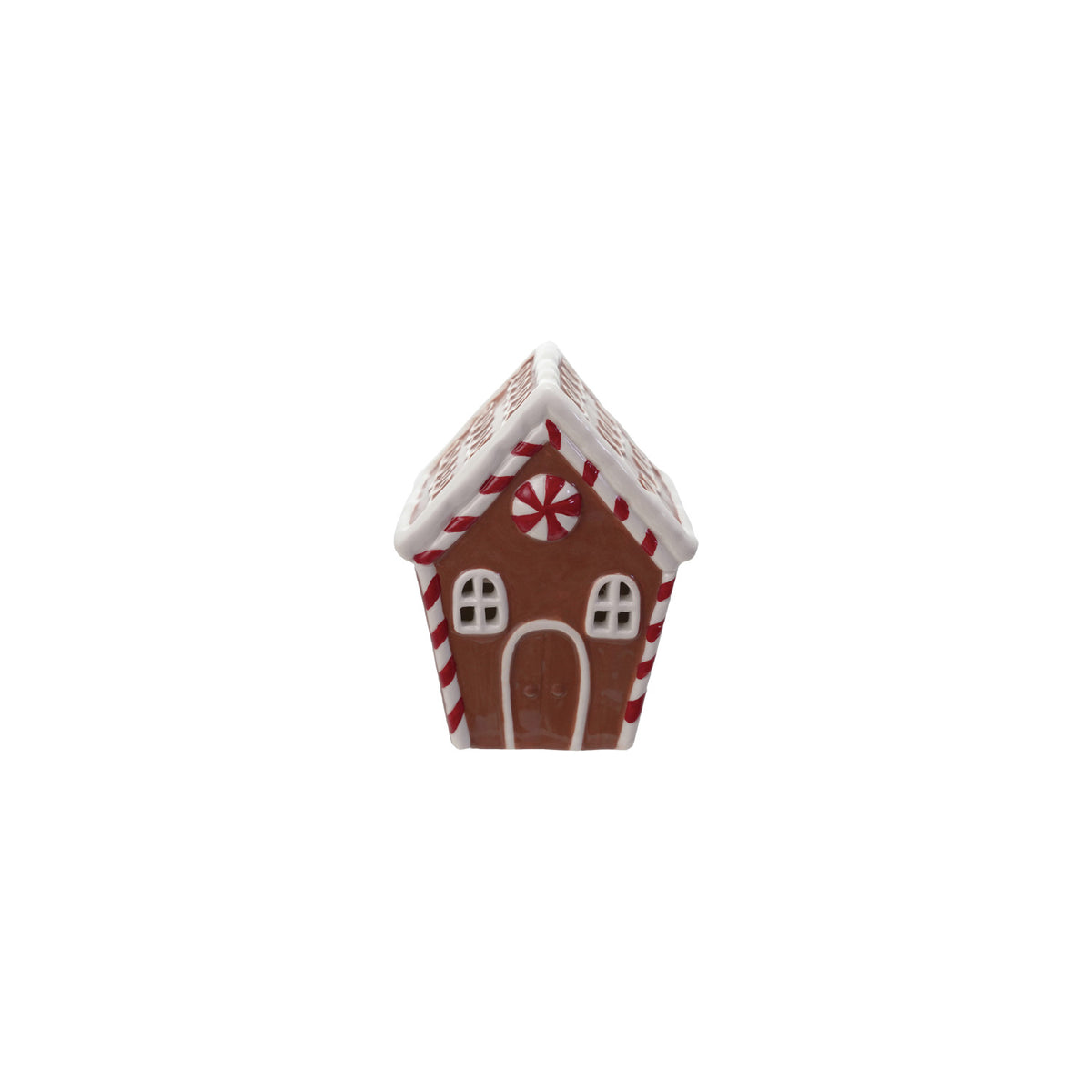 Hand-Painted Ceramic Gingerbread House with LED Light