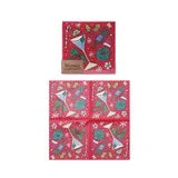 Paper Cocktail Napkins with Holiday Pattern