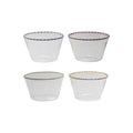 Glass Bowl with Striped Rim