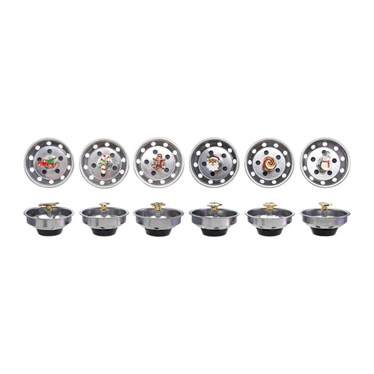 Stainless Steel Sink Strainer with Holiday Icon