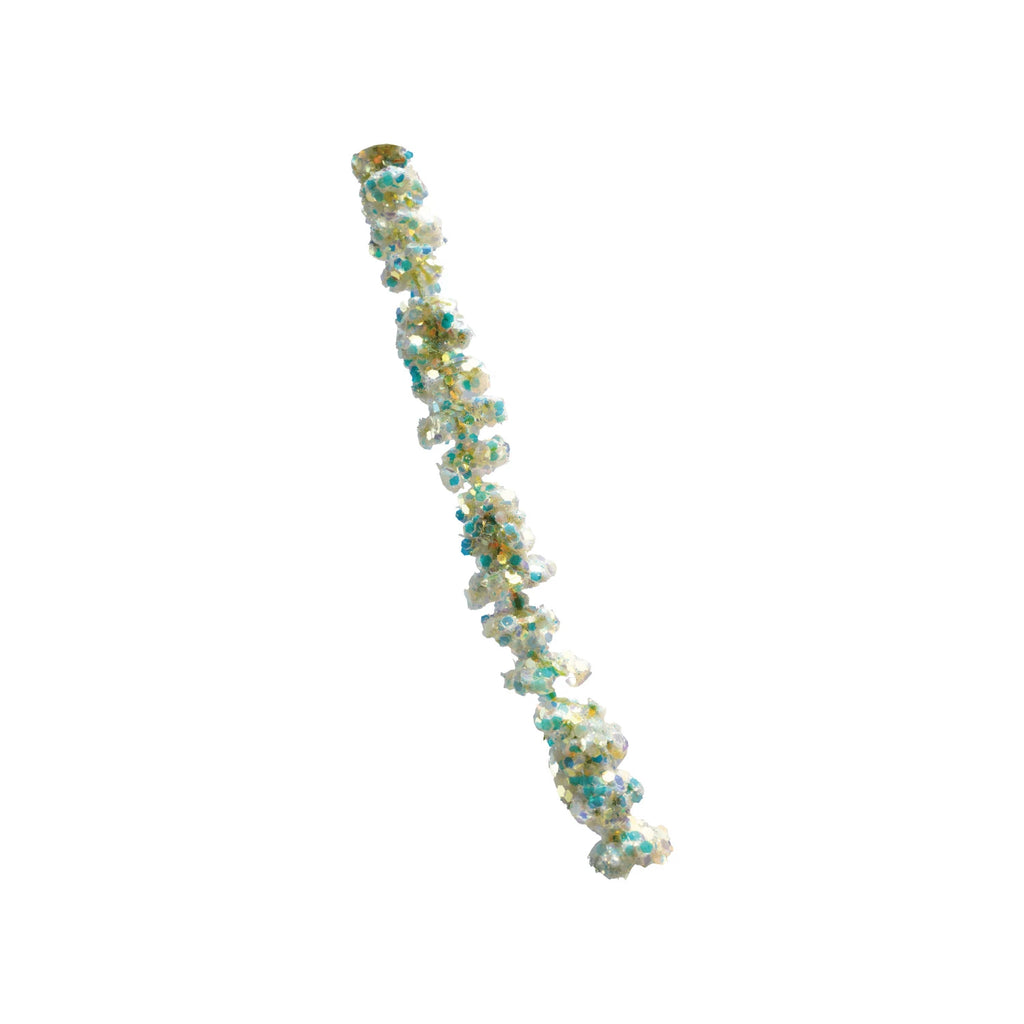 Multi-Color Iridescent Finish Glitter Ball Garland