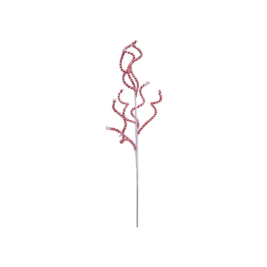 Fabric & Wire Striped Swirl Stem