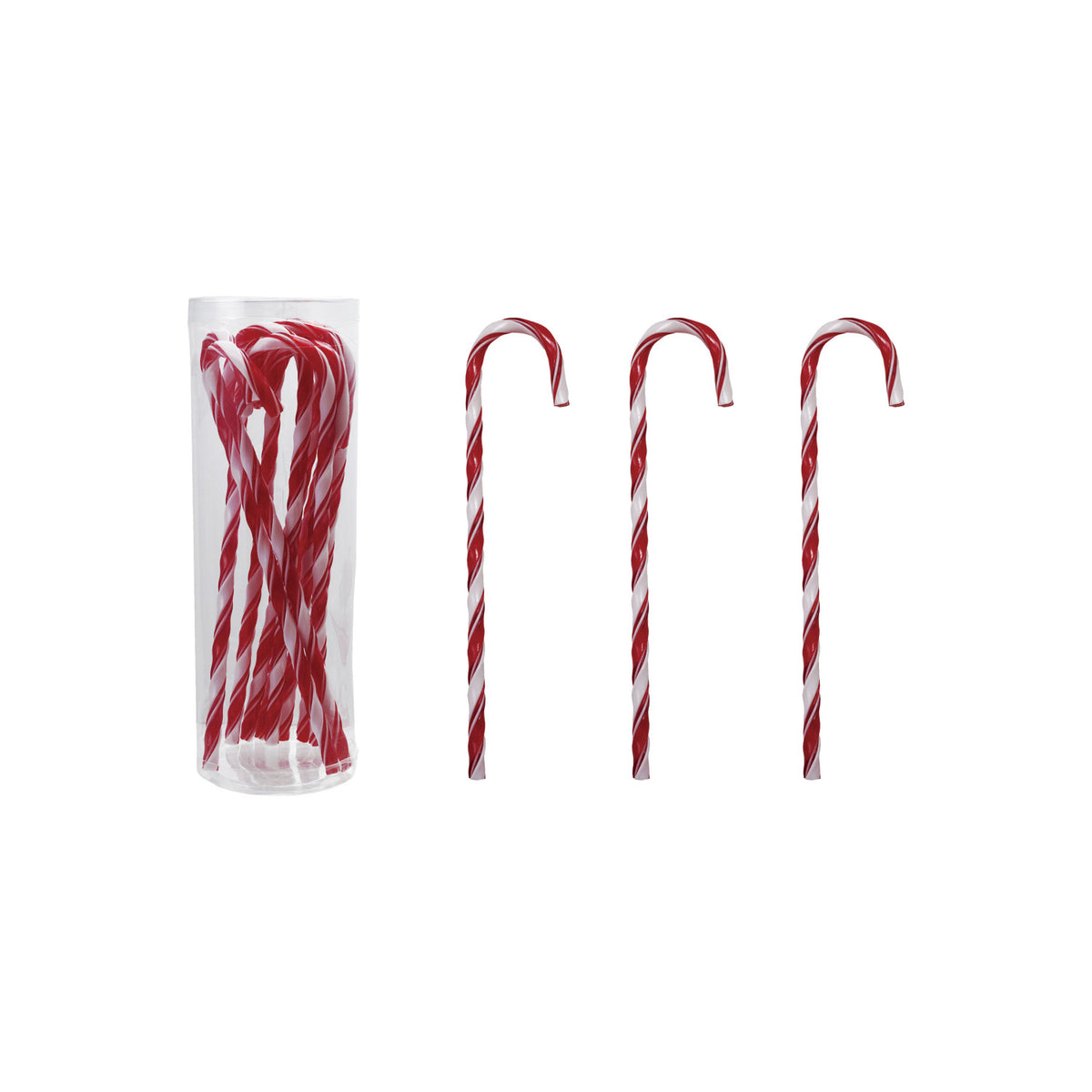 Plastic Candy Cane Drink Stirrers with Stripes