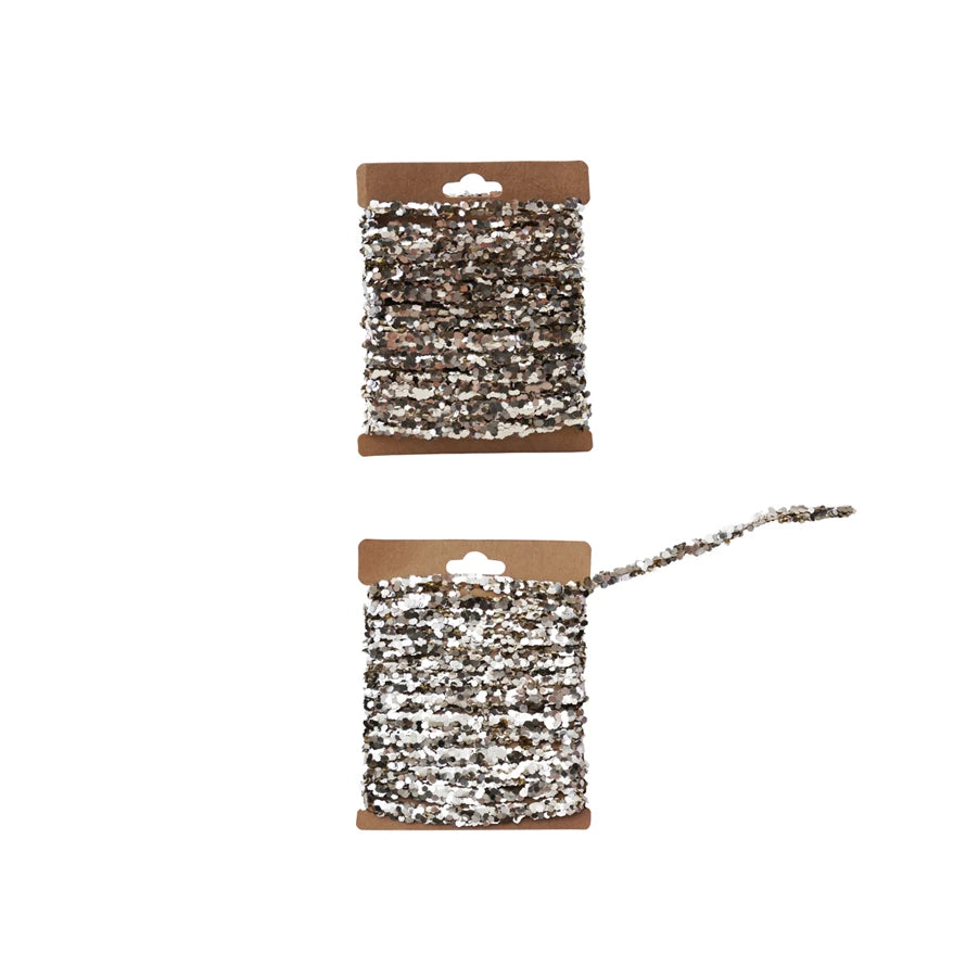 String Glitter Garland on Kraft Card