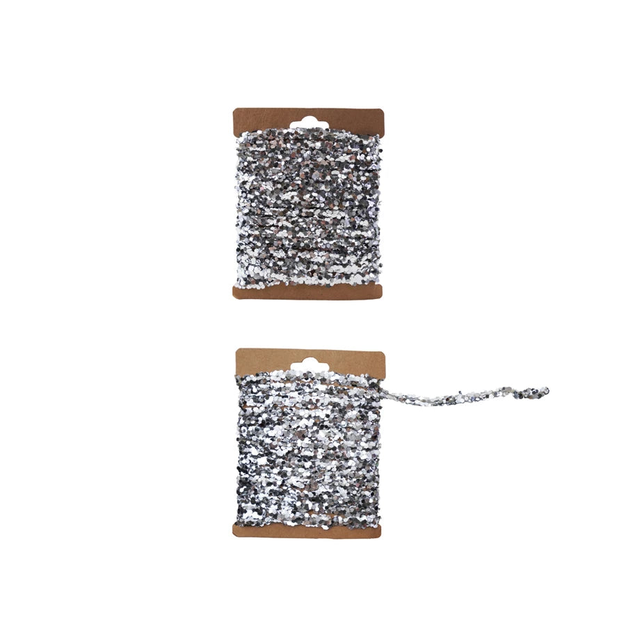 String Glitter Garland on Kraft Card