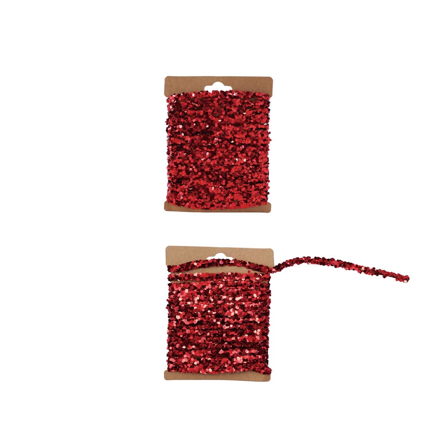 String Glitter Garland on Kraft Card