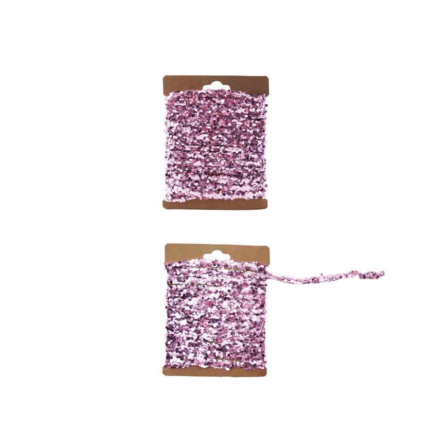 String Glitter Garland on Kraft Card