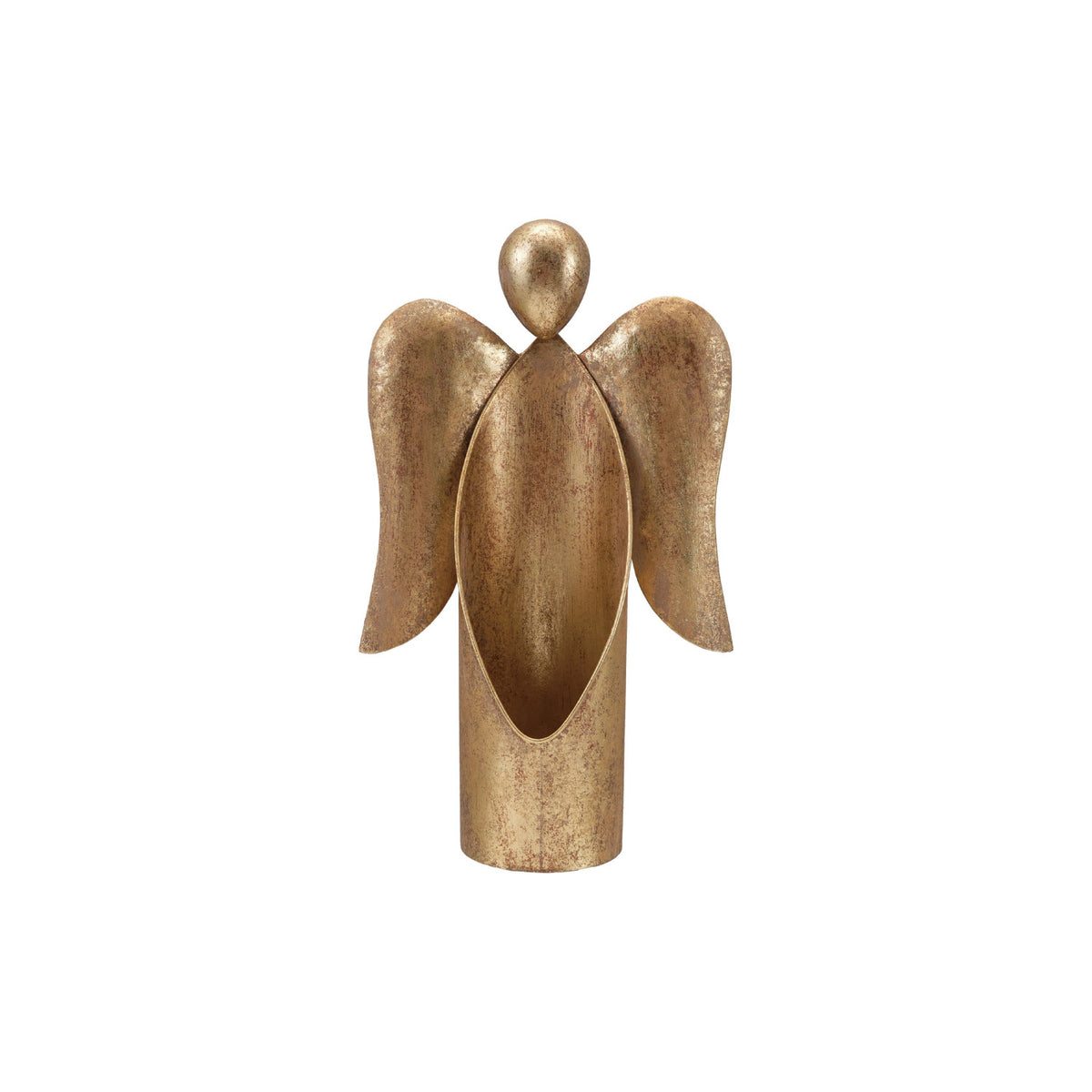 Antique Gold Iron Angel Figurine