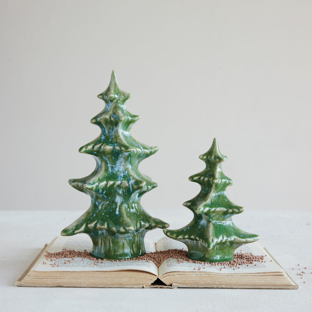 Greenstone Reactive Glaze Stoneware Tree