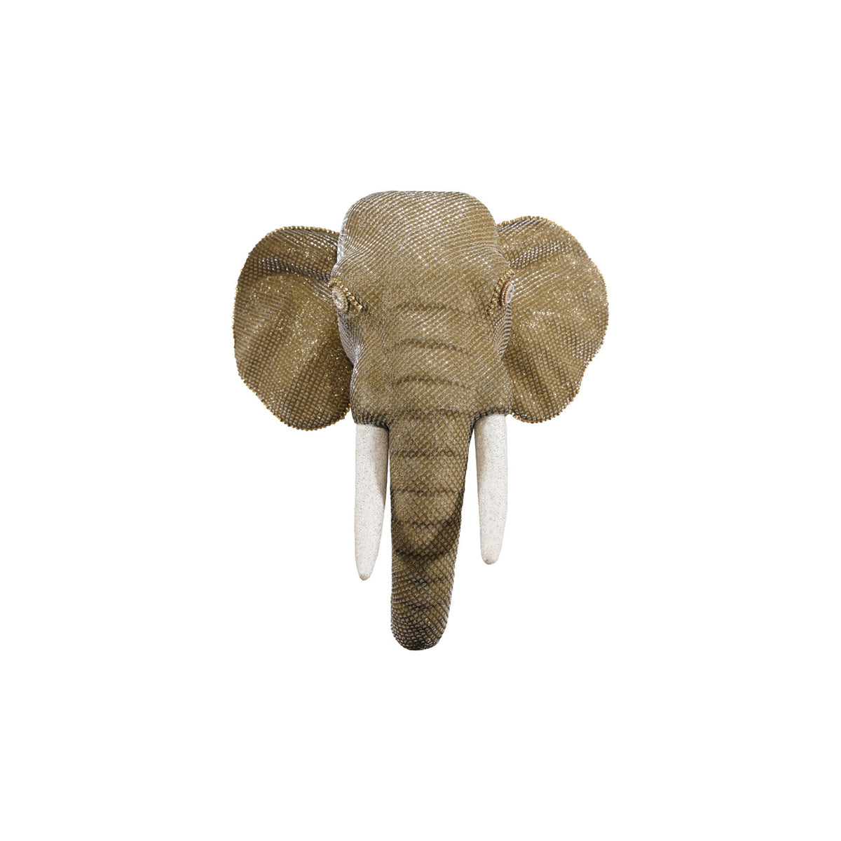 Foam & Fabric Elephant Head Wall Decor